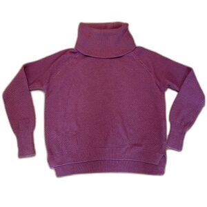 Artisan NY Pullover Sweater‎ Dusty Rose Cotton Blend Textured Turtleneck Medium